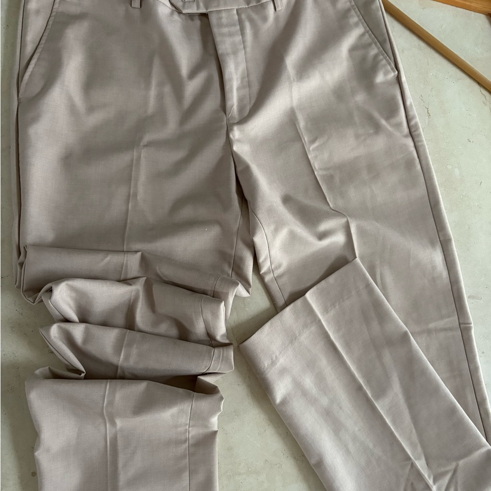 Elegant Men's Beige Dress Pants